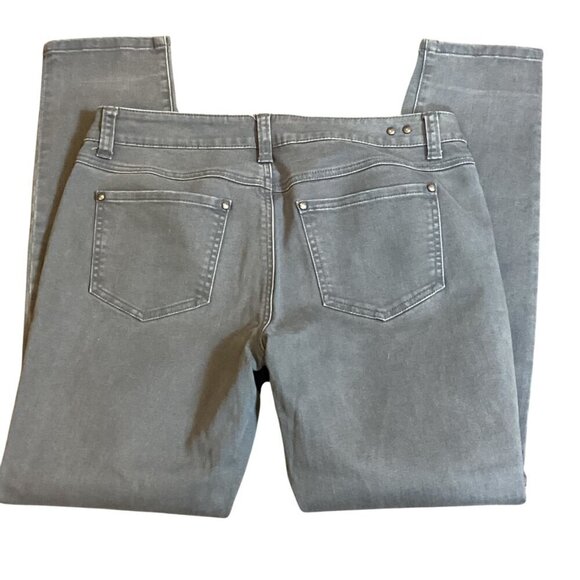 CAbi Bree Jeans Style 326 Graphite Gray Denim Stretch Skinny Sz 8 #59D - Picture 8 of 10